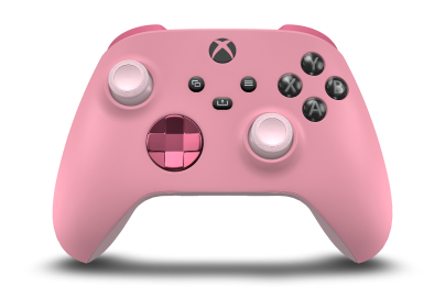 Xbox Wireless Controller - 本体: レトロ ピンク, 方向パッド: ディープ ピンク (メタリック), サムスティック: ソフト ピンク