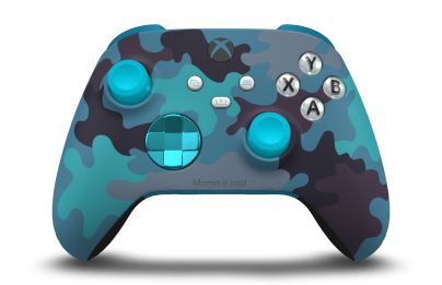 Xbox Wireless Controller - Body: Mineral Camo, D-Pads: Dragonfly Blue (Metallic), Thumbsticks: Dragonfly Blue