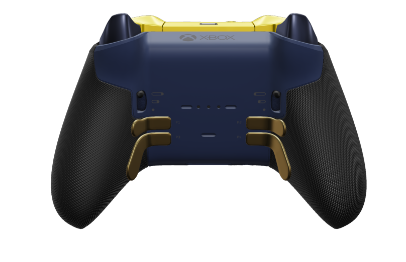 Xbox Elite Wireless Controller Series 2 - Core - Behuizing voorzijde: Nachtblauw + rubberen handvatten, D-pad: Gefacetteerd, carbonzwart (metaal), Behuizing achterzijde: Nachtblauw + rubberen handvatten