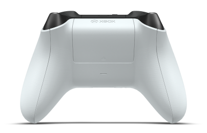 Controller with Robot White body, Storm Gray (Metallic) D-pad, and Carbon Black thumbsticks - back view