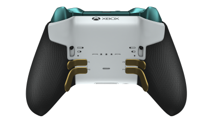 Xbox Elite Wireless Controller Series 2 - Core - Body: Robot White + Rubberized Grips, D-pad: Facet, Bright Silver (Metal), Back: Robot White + Rubberized Grips