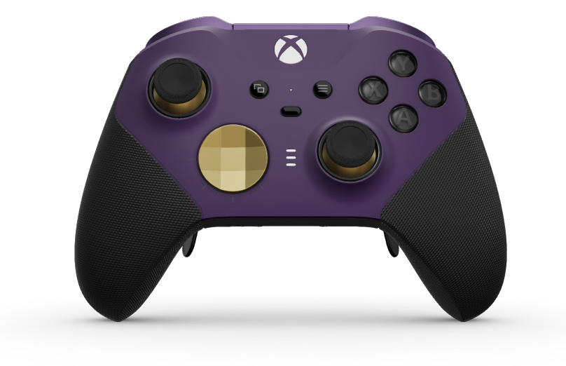 Xbox Elite Wireless Controller Series 2 - Core - Body: Astral Purple + Rubberized Grips, D-pad: Facet, Hero Gold (Metal), Back: Carbon Black + Rubberized Grips