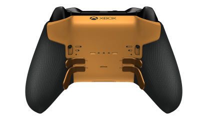 Xbox Elite Wireless Controller Series 2 - Core - Behuizing voorzijde: Zacht oranje + rubberen handvatten, D-pad: Facet, Bright Silver (Metal), Behuizing achterzijde: Zacht oranje + rubberen handvatten