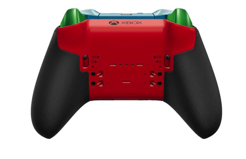 Xbox Elite Wireless Controller Series 2 - Core - Corps: Astral Purple + poignées caoutchoutées, BMD: À facettes, Velocity Green (métal), Arrière: Pulse Red + poignées caoutchoutées