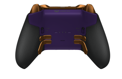 Bezprzewodowy kontroler Xbox Elite Series 2 — Core - Body: Astral Purple + Rubberised Grips, D-pad: Facet, Soft Orange (Metal), Back: Astral Purple + Rubberised Grips