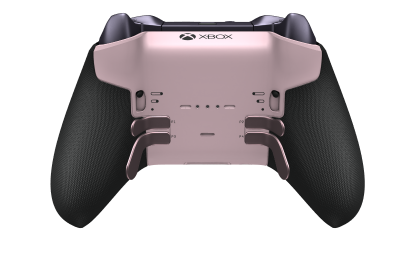 Xbox Elite Wireless Controller Series 2 - Core - Body: Carbon Black + Rubberized Grips, D-pad: Facet, Soft Pink (Metal), Back: Soft Pink + Rubberized Grips