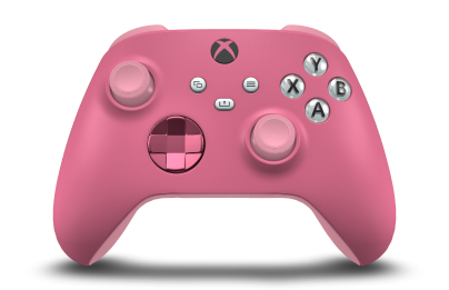 Xbox Wireless Controller - Hoofdtekst: Dieproze, D-Pads: Dieproze (metallic), Duimsticks: Retro-roze