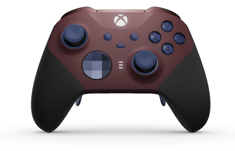 Xbox Elite Wireless Controller Series 2 - Core - Behuizing voorzijde: Granaatrood + rubberen handvatten, D-pad: Gefacetteerd, middernachtblauw (metaal), Behuizing achterzijde: Granaatrood + rubberen handvatten