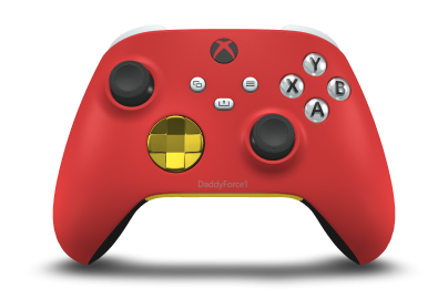 Xbox Wireless Controller - Body: Pulse Red, D-Pads: Lightning Yellow (Metallic), Thumbsticks: Carbon Black