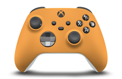 Xbox Wireless Controller - Body: Soft Orange, D-Pads: Storm Gray (Metallic), Thumbsticks: Storm Grey
