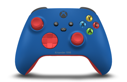 Trådløs Xbox-kontroller - Body: Shock Blue, D-Pads: Pulse Red, Thumbsticks: Pulse Red