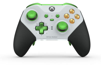 Xbox Elite Wireless Controller Series 2 - Core - Corpo: Branco Robot + Pegas em Borracha, Botão Direcional: Cruz, Verde Veloz (Metal), Traseira: Branco Robot + Pegas em Borracha