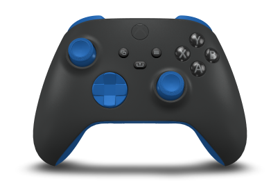 Xbox Wireless Controller - Corps: Carbon Black, BMD: Shock Blue, Joysticks: Shock Blue