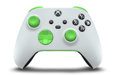 Xbox Wireless Controller - Body: Robot White, D-Pads: Velocity Green, Thumbsticks: Velocity Green