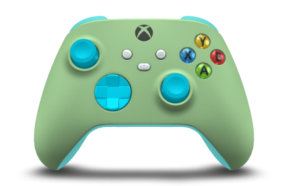 Xbox Wireless Controller - Body: Soft Green, D-Pads: Dragonfly Blue, Thumbsticks: Dragonfly Blue