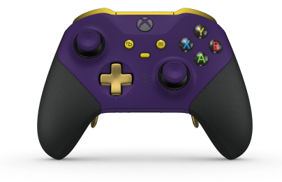 Xbox Elite Wireless Controller Series 2 - Core - Behuizing voorzijde: Astralpaars + rubberen handvatten, D-pad: Cross, Gold Matte (Metal), Behuizing achterzijde: Astralpaars + rubberen handvatten