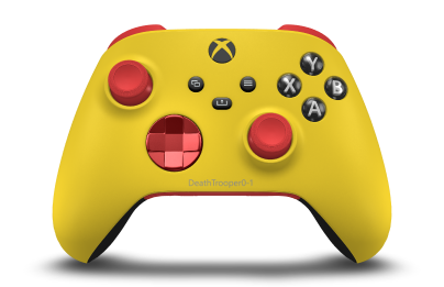 Xbox Wireless Controller - Korpus: Piorunujący żółty, Pady kierunkowe: Oxide Red (Metallic), Drążki: Pulsująca czerwień