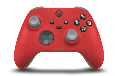 Xbox Wireless Controller - Body: Pulse Red, D-Pads: Storm Grey, Thumbsticks: Ash Gray