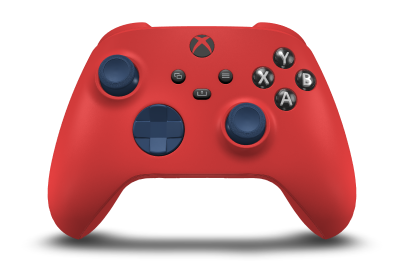 Xbox Wireless Controller - Body: Pulse Red, D-Pads: Midnight Blue, Thumbsticks: Midnight Blue