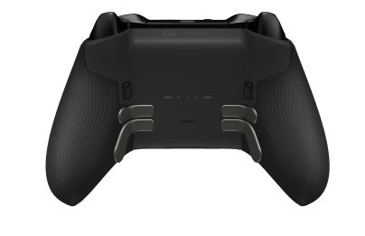 Xbox Elite draadloze controller Series 2 - Core - Behuizing voorzijde: Carbonzwart + rubberen handvatten, D-pad: Facet, Bright Silver (Metal), Behuizing achterzijde: Carbonzwart + rubberen handvatten