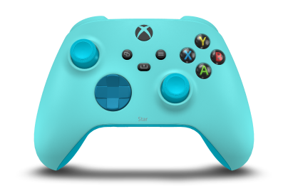 Xbox Wireless Controller - Hoofdtekst: Gletsjerblauw, D-Pads: Mineraalblauw, Duimsticks: Libelleblauw