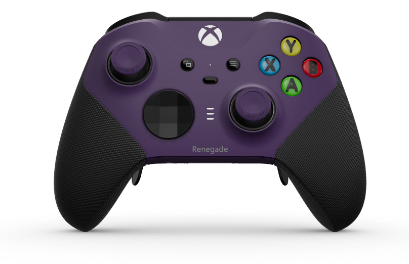 Xbox Elite Wireless Controller Series 2 - Core - Behuizing voorzijde: Astralpaars + rubberen handvatten, D-pad: Gefacetteerd, carbonzwart (metaal), Behuizing achterzijde: Astralpaars + rubberen handvatten