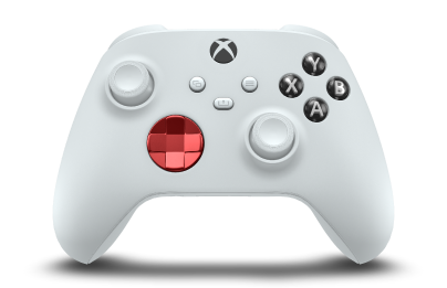 Xbox ワイヤレス コントローラー - Corps: Robot White, BMD: Oxide Red (Metallic), Joysticks: Robot White