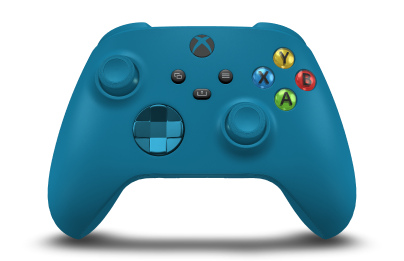 Xbox Wireless Controller - Hoofdtekst: Mineraalblauw, D-Pads: Mineraalblauw (metallic), Duimsticks: Mineraalblauw