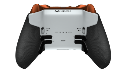 Xbox Elite Wireless Controller Series 2 - Core - Framsida: Robot White + gummerat grepp, Styrknapp: Kors, Carbon Black (Metall), Baksida: Robot White + gummerat grepp