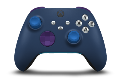Xbox Wireless Controller - Telo: Polnočná modrá, Smerové ovládače: Astrálna fialová, Palcové ovládače: Sýta modrá