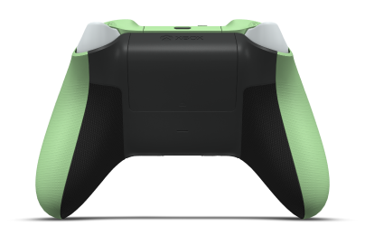 Controller with Soft Green body, Robot White D-pad, and Soft Green thumbsticks - back view