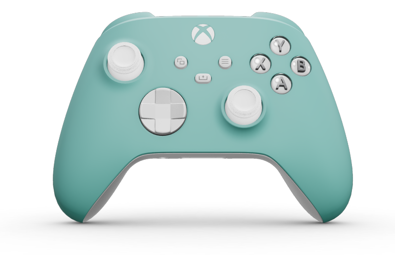 Xbox Wireless Controller - 機身: 冰河藍, 方向鍵: 機器白, 搖桿: 機器白