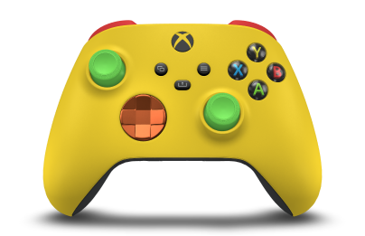 Xbox 無線控制器 - Body: Lighting Yellow, D-Pads: Zest Orange (Metallic), Thumbsticks: Velocity Green