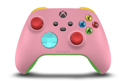Xbox Wireless Controller - Body: Retro Pink, D-Pads: Glacier Blue, Thumbsticks: Pulse Red