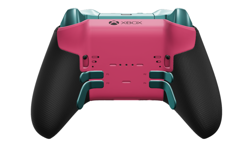 Manette sans fil Xbox Elite Series 2 - Core - Cuerpo: Rosa intenso + Agarres texturizados, Cruceta: Cruz, azul glaciar (metálico), Atrás: Rosa intenso + Agarres texturizados