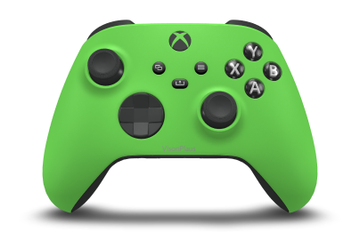 Xbox Wireless Controller - Hoofdtekst: Velocity-groen, D-Pads: Carbonzwart, Duimsticks: Carbonzwart