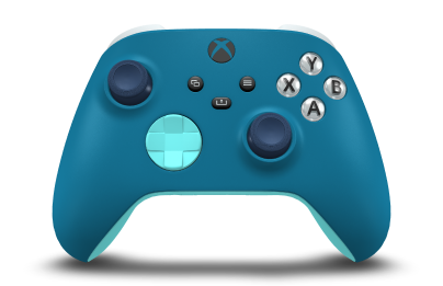 Kontroler bezprzewodowy Xbox - Body: Mineral Blue, D-Pads: Glacier Blue, Thumbsticks: Midnight Blue