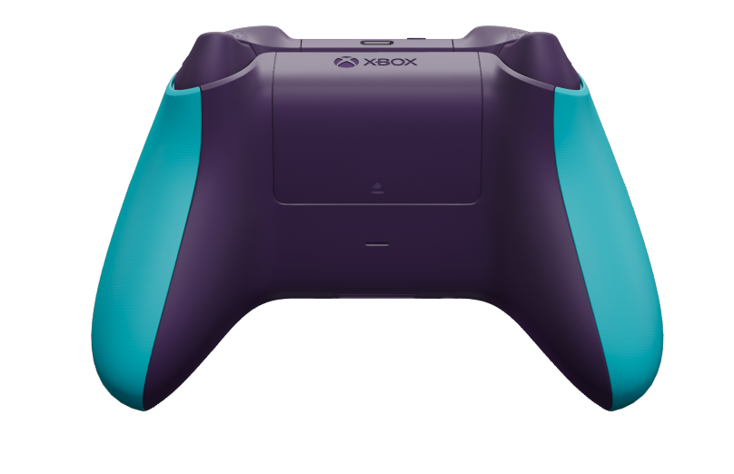 Xbox Wireless Controller - 몸체: 드래곤플라이 블루, 방향 패드: 아스트랄 퍼플, 엄지스틱: 아스트랄 퍼플