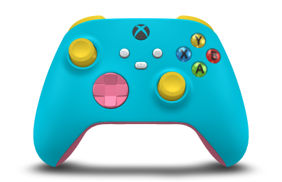 Xbox Wireless Controller - Body: Dragonfly Blue, D-Pads: Deep Pink, Thumbsticks: Lighting Yellow