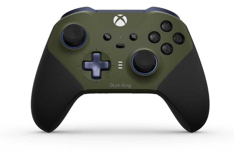 Xbox Elite Wireless Controller Series 2 - Core - Vorderseite: Nocturnal Green + gummierte Griffe, D-Pad: Kreuz, Midnight Blue (Metall), Rückseite: Nocturnal Green + gummierte Griffe