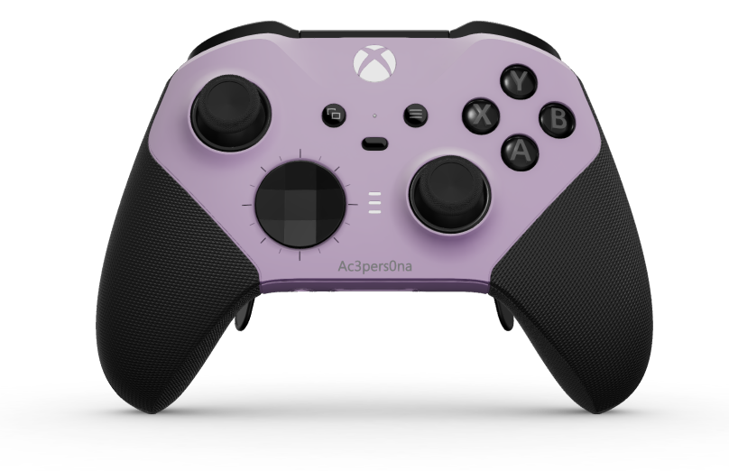 Xbox Elite Wireless Controller Series 2 - Core - Body: Soft Purple + Rubberized Grips, D-pad: Faceted, Carbon Black (Metal), Back: Soft Purple + Rubberized Grips