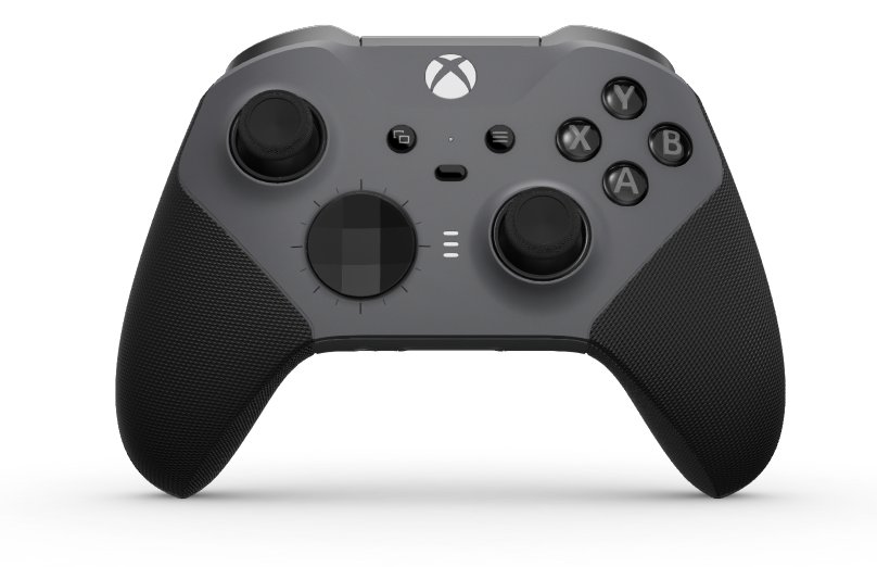 Xbox Elite Wireless Controller Series 2 - Core - Body: Storm Gray + Rubberized Grips, D-pad: Facet, Carbon Black (Metal), Back: Storm Gray + Rubberized Grips