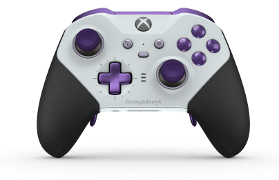 Xbox Elite Wireless Controller Series 2 - Core - Body: Robot White + Rubberised Grips, D-pad: Cross, Astral Purple (Metal), Back: Robot White + Rubberised Grips