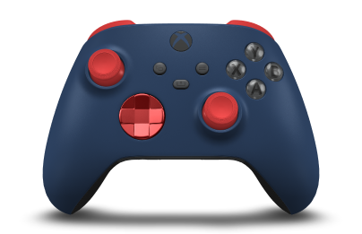 Xbox Wireless Controller - Body: Midnight Blue, D-Pads: Oxide Red (Metallic), Thumbsticks: Pulse Red