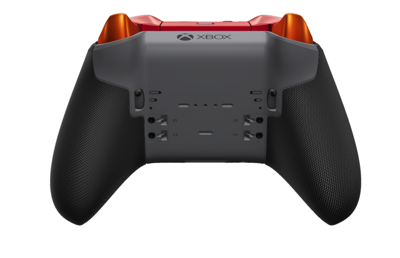 Xbox Elite Wireless Controller Series 2 - Core - Body: Carbon Black + Rubberized Grips, D-pad: Cross, Pulse Red (Metal), Back: Storm Gray + Rubberized Grips