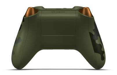 Xbox Wireless Controller - Body: Forest Camo, D-Pads: Soft Orange (Metallic), Thumbsticks: Soft Orange