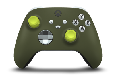 Xbox Wireless Controller - Corps: Nocturnal Green, BMD: Ash Gray (métallique), Joysticks: Electric Volt