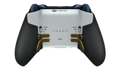 Xbox Elite Wireless Controller Series 2 - Core - Corps: Robot White + poignées caoutchoutées, BMD: Plus, Gold Matte (métal), Arrière: Robot White + poignées caoutchoutées