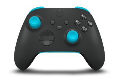 Xbox Wireless Controller - Body: Carbon Black, D-Pads: Carbon Black, Thumbsticks: Dragonfly Blue