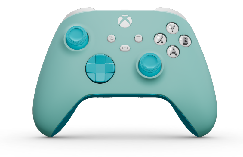 Xbox Wireless Controller - Hoofdtekst: Gletsjerblauw, D-Pads: Libelleblauw, Duimsticks: Libelleblauw